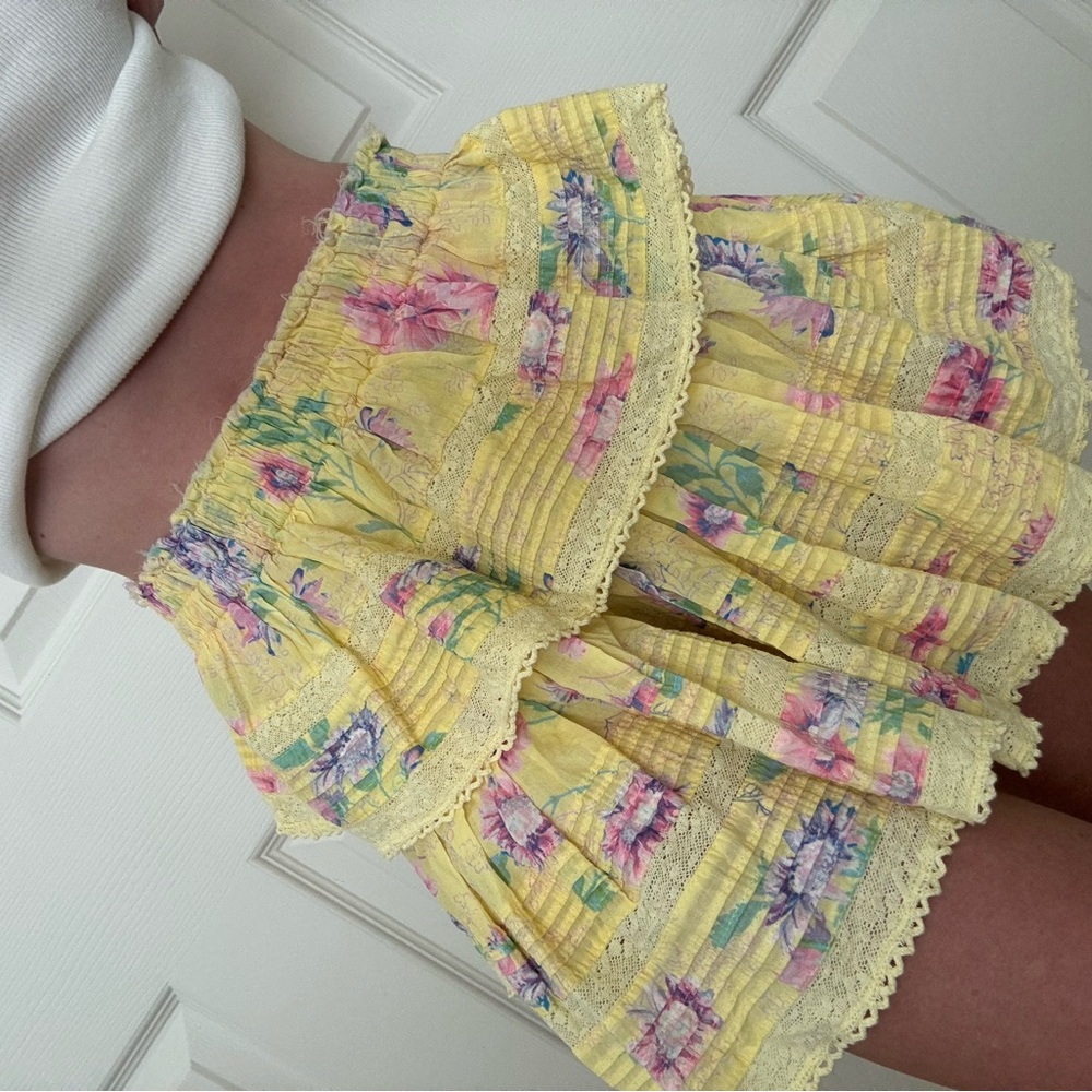 Love Shack Fancy Ruffle Mini Skirt